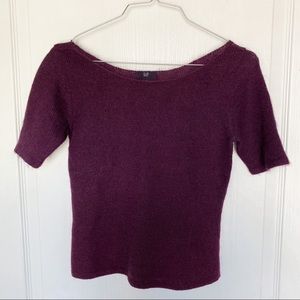 GAP Purple Mohair Knit Sweater Blouse